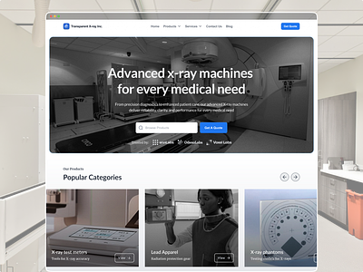 X-ray Equipment Homepage Conceptual Redesign design figma product design ui design ux design visual design web design