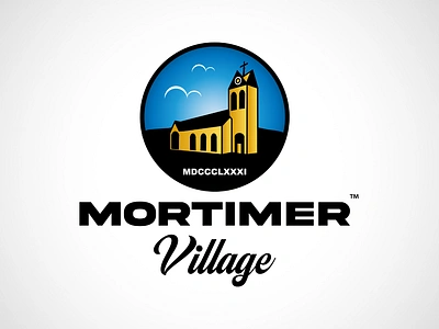 Mortimer Village Logo branding design graphic design illustration logo typography vector