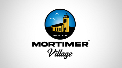 Mortimer Village Logo branding design graphic design illustration logo typography vector