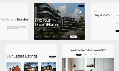 Real Estate Website Design apartment architecture booking broker building construction hotel house landing page listing properties property management real estate real estate agency realtor realty rent residence ui website design