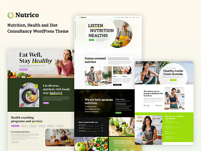 Nutrico - Nutrition Health Services WordPress Theme responsive uiux vegetarian webdesign webdevelopment wordpress theme yoga