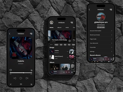 VHS Radio(Mobile) design figma musicplayer prodoctdesign ui ux