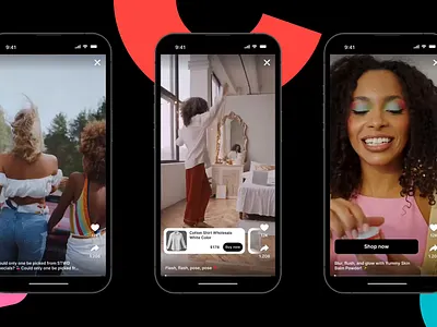 Vertical video button catalog like product product design reels share shoppabble shopping tiktok ui vertical video video shopping