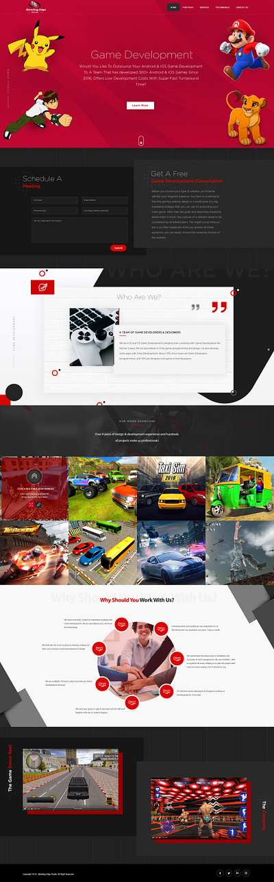 Bleeding Edge - Game Development. branding gaming landing page ui website