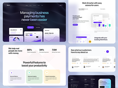 ROXIN - SAAS Landingpage UI 🎲 design illustration landing page minimal saas ui uiux user interface webdesign website