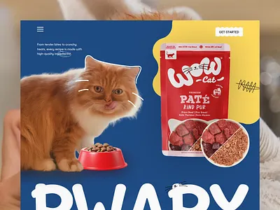 Pawfect Bites - Pet Food Ecommerce Homepage 🐾 awe cat design e commerce ecommerce ecommerce landing page ecommerce website landing page pet food pet food ecommerce shopify uiux web web design website