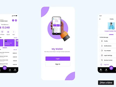 Multi-Currency Wallet Mobile App UI UX Design app design currency app figma ui ui ux wallet app