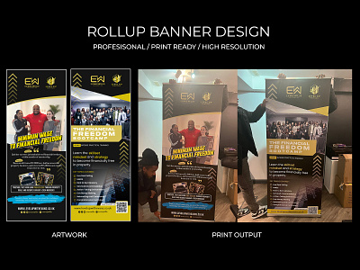 Professional Print Ready Rollup Banner Design professional design