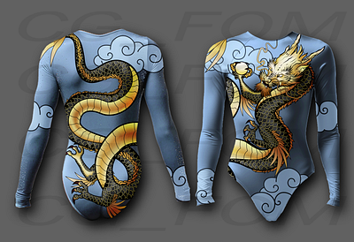 Dragon design for sportswear dragon sportwear t shirt