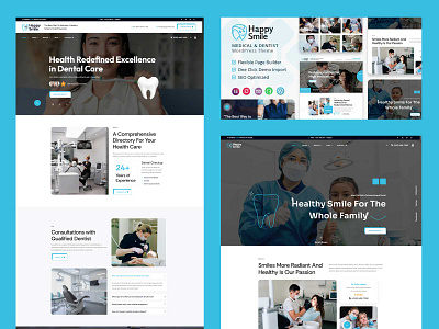 🦷✨ Happysmile - Medical & Dentist WordPress Theme🏥😁 happysmile medical dentist online presence responsive layout stunning design wordpress theme