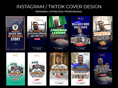 Instagram Tiktok Cover Design content creator branding