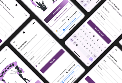 Sign up & Login app branding design design system figma login mockups signup ui uiux