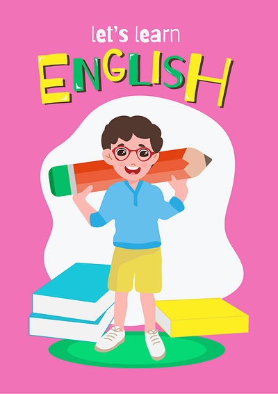 Cover for english book book cover cartoon cute design graphic design illustration mood