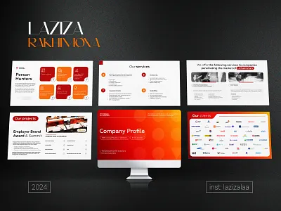 PRESENTATION aesthetic branding consulting design graphic design hr illustration laziza logo management person hunters photoshop presentation tashkent uzbekistan