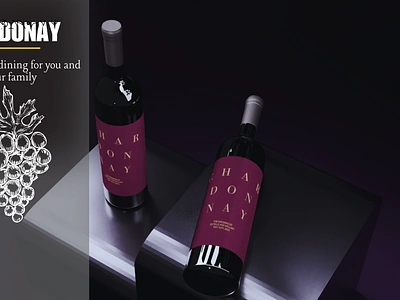 WINE 3d branding graphic design