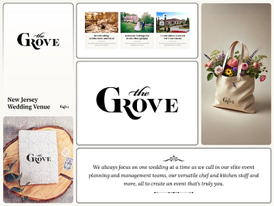 The Grove Branding brand identity branding business logo design new jersey the grove the grove wedding venue wedding wedding logo wedding venue wedding venue branding wedding venue new jersey