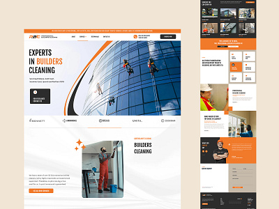 Cleaning Service Website Design building cleaning business website cleaning service commercial cleaning design design landing page layout minimal web design mockup modern cleaning website professional cleaning ui responsive website design small business website template trending website ui ux web design website website design