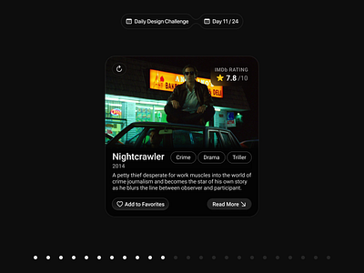 🎬 Movie Recommendations Widget for iOS | Daily Design Challenge design challenge design concept ios movie recommendations ui ux widget