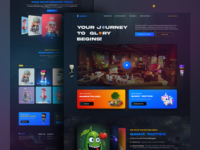 Gamix Website Redesign cryptocurrency figma nft photoshop product design redesign ui uiux user experience user interface ux web design website