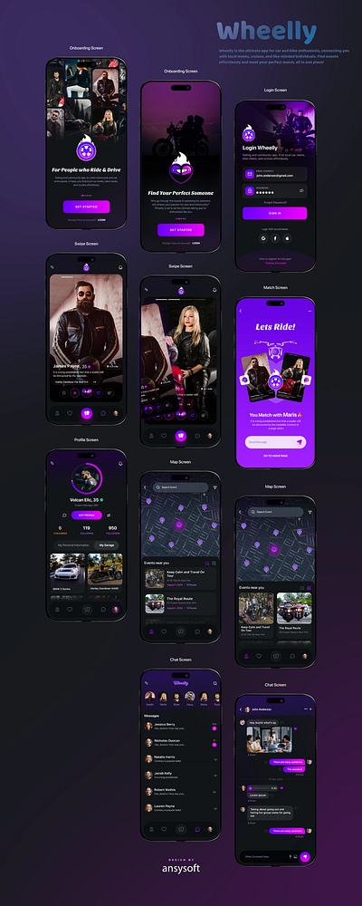 The app named "Wheelly" has been desihgned by Ansysoft. adobephotoshop automotivecommunity automotiveevents cardating carenthusiasts communityapp datingapp datingscene easytofind localcarmeets mobileapp nevermissanevent nohassledating wheelly