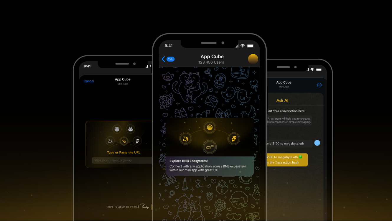App cube, Telegram Mini app app mobile telegram ui web3