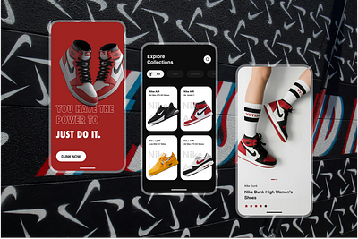 NIKE shoe store minimal store app mobile app mockup mobile ui design modern app design nike nike app nike shoes nike shop online shopping online shopping app shoe store shop design ui ux design