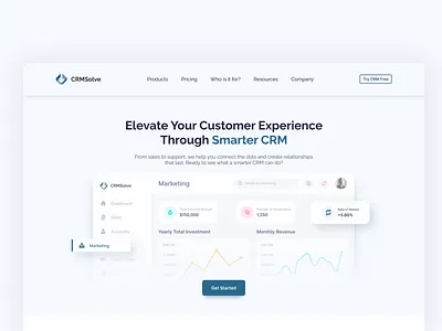 CRM Website Landing Page appdesign branding design illustration logo ui uiinspiration uiuxdesign userinterface ux