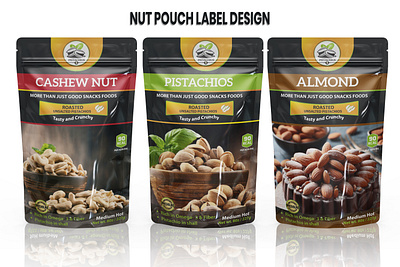 Pouch Label & Packaging Design banner box packaging branding food packaging illustration label design labeldesign nutpackagingdesign pouchlabeldesign products packaging