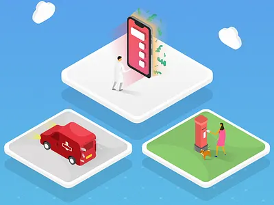 Seamless Connections 3d app design e commerce flat design futuristic graphic design illustration isometric design minimalism mobile ui uiux web mobile