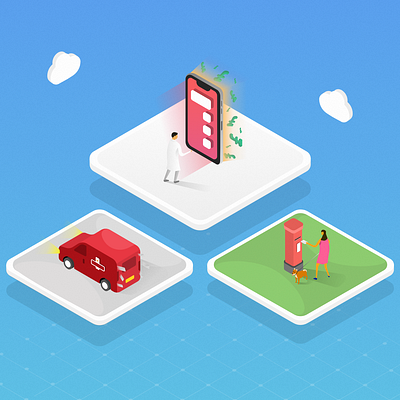 Seamless Connections 3d app design e commerce flat design futuristic graphic design illustration isometric design minimalism mobile ui uiux web mobile