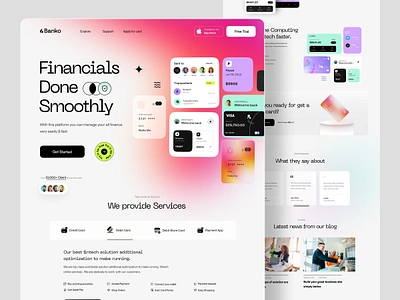 Fintech Saas Website UI Design bank banking finance fintech landing page saas saas design saas landing page sass website ui ux web design website website design