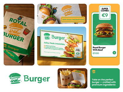 Grass Burger🍔 branding burger cafe delivery fastfood food fresh food identity logo logo burger restaurant tasty vegan