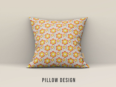 Flower Pattern Pillow Cover Design bedding clothing cover design fabric graphic design illustration pattern pillow textile