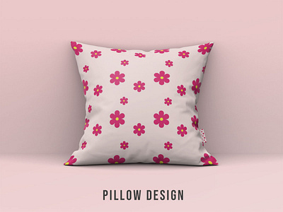 Flower Pattern Pillow Cover Design clothing fabric fashion graphic design illustration merchandising pattern pillow cover textile texture vector