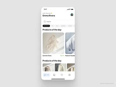 Ecommerce App Dashboard app design ecommerce interface mobile online phone ui ux