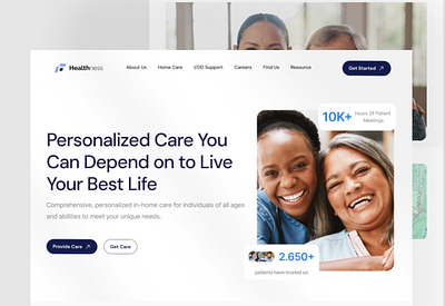 Healthcare Landing Page Homepage design health healthcare homepage landing page web design wellness