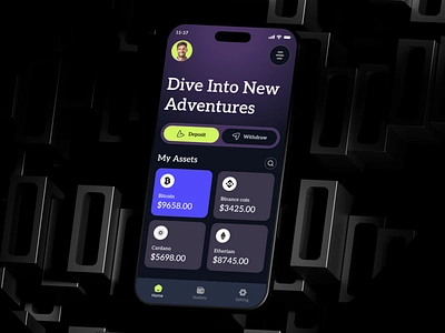 Crypto wallet - Mobile app app design binance app bitcoin blockchain app coin crypto currency crypto exchange crypto exchange app crypto trading ethereum exchange financial app firqah firqah lab investment investment app money transfer trading ui ux
