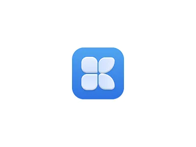 Kedikit app icon app icon blue accent icon logo logo design mac app icon
