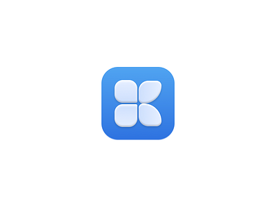 Kedikit app icon app icon blue accent icon logo logo design mac app icon