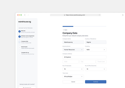 Account Setup Flow account account set up b2b design fintech onboarding set up ui ui design ux ux design