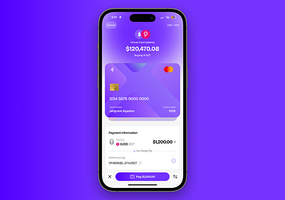 Day 7: Animated card swipe interaction for payment methods. blockchain crypto design ui ux web3