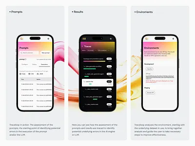 Traceloop: Developers Tool ai developer product design prompt responsive saas ui ux