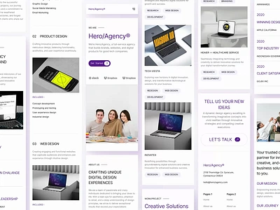 Hero/Agency - Responsive Landing Page Design Agency agency agency design animation clean design design home page landing page minimalist mobile animation mobile responsive modern profile project responsive service template landing page ui ui kit ui8 website