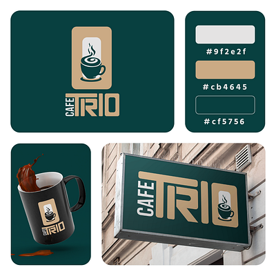 "CAFE TRIO" Logo Concept app branding design graphic design illustration logo typography ui ux vector