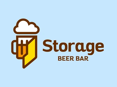 Storage Beer Bar archive bar beer cloud folder logo sky storage