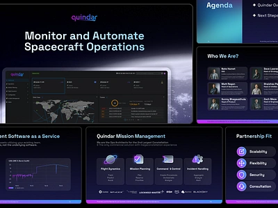 Slide Deck Template | Quindar black branding dark design google slides graphic design identity industry master slides power point presentation quindar skeuomorphism slide deck space tech template