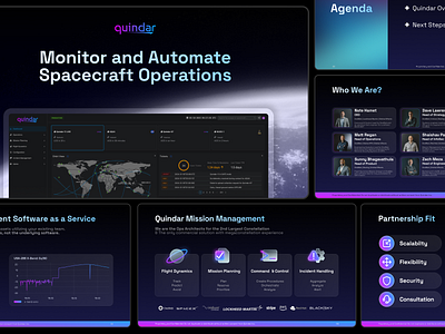 Slide Deck Template | Quindar black branding dark design google slides graphic design identity industry master slides power point presentation quindar skeuomorphism slide deck space tech template