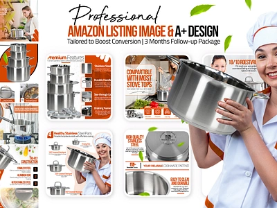 Amazon Product Listing Image | Set of Pot aliexpress listing amazon amazon a amazon ebc amazon images amazon infographics amazon product design amazon sellers amazon store background removal ebay listing ecommerce design graphic design listing images photo editing photo retouching premium a product listing images