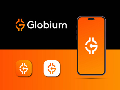 Globium Coin Logo app logo coin logo crypto logo cryptocurrency logo saas logo