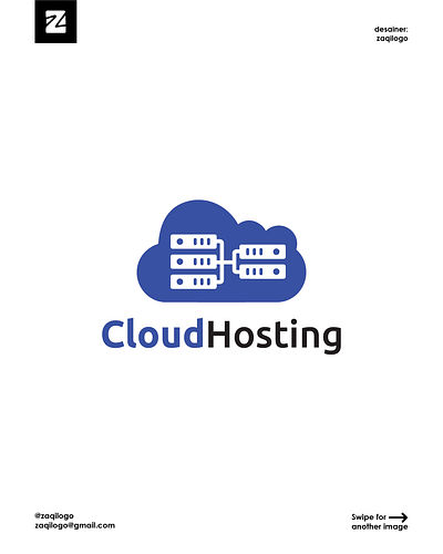 Cloud Hosting Logo branding cloud cloud hosting logo design graphic design hosting illustration logo logos logotype modern simple simple logo tech ui vector